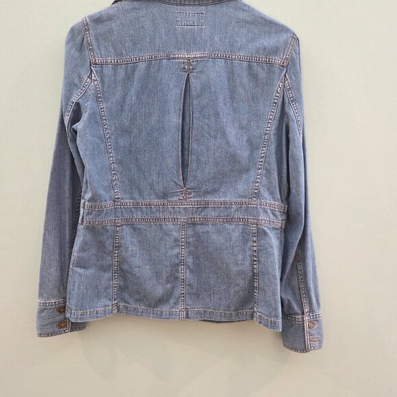 CHAPS DENIM LIGHTWEIGHT JACKET WITH FOUR POCKETS SIZE MEDIUM - Picture 2 of 15